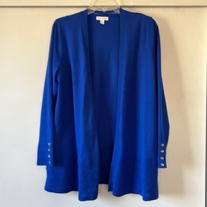 Charter Club Fly-Away Knit Sweater with Goldtone Buttons